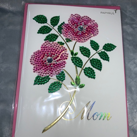 Papyrus Mother’s Day card floral jeweled new - Picture 1 of 2